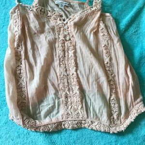 Sheer American eagle tank top